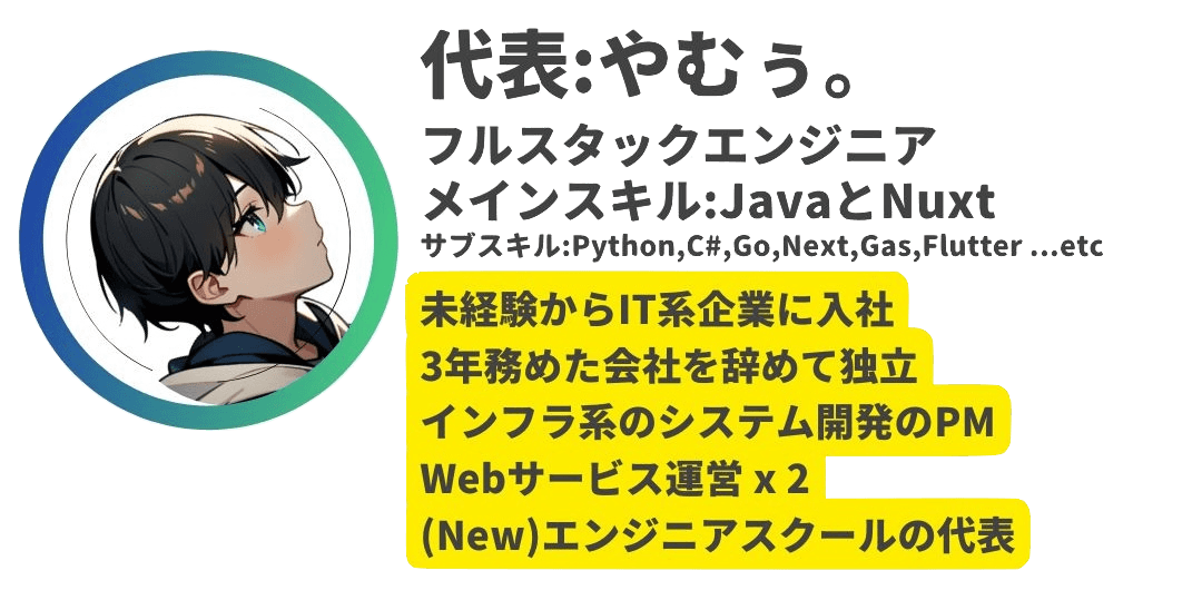 やむぅ。経歴一覧